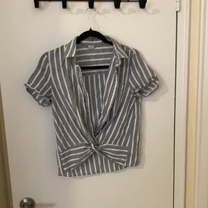 Paper Crane Stripped Top